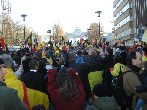 Manifestación por la Unidad de Bélgica en Bruselas